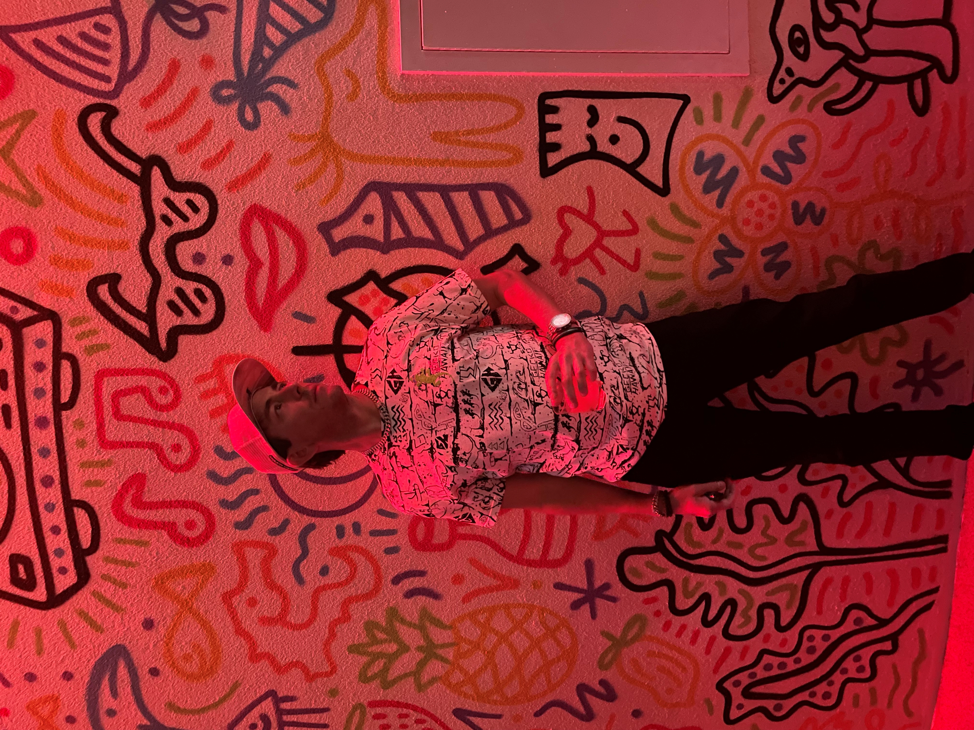 RESRRECT studio portrait under red light